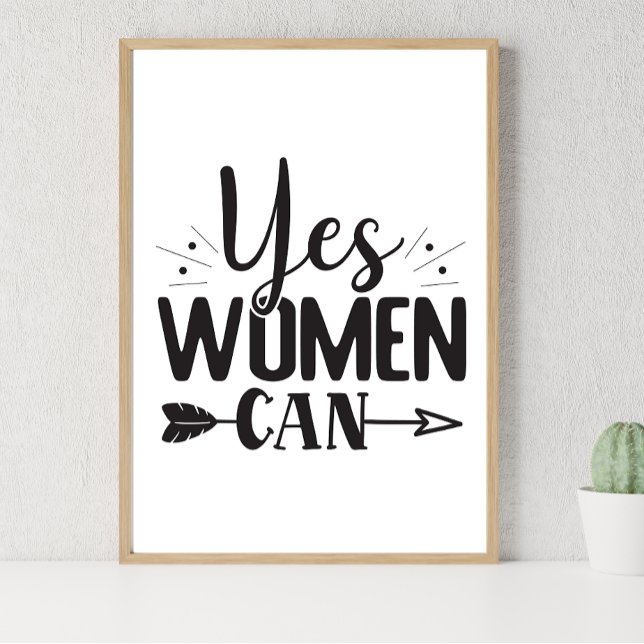 Affiche Oui, Women can, Devis d'art mural imprimable pour  (Créateur téléchargé)