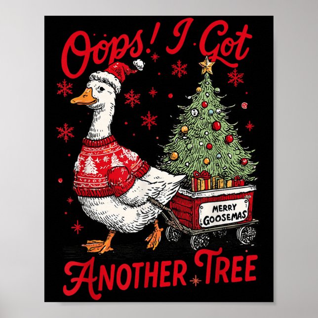 Affiche Oups j'ai eu un autre arbre drôle de Noël Silly Go (Devant)