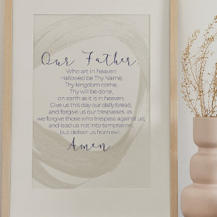 Affiche Our Father, The Lord's Prayer Wall art
