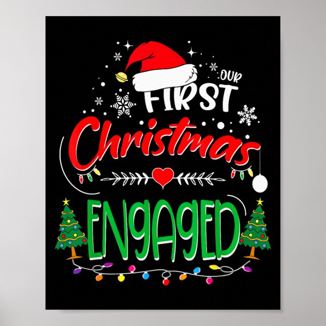 Affiche Our First Christmas Engaged 2021 1st Christmas  (Devant)