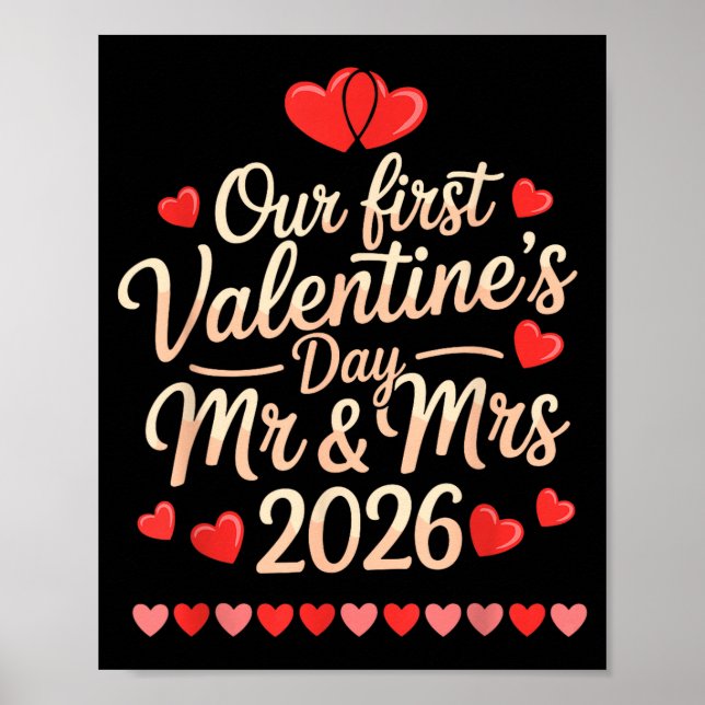 Affiche Our First Valentines As Mr And Mrs 2026  (Devant)