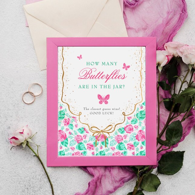 Affiche Our Lovely One Baby Shower Game Sign (Créateur téléchargé)