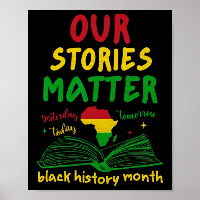 Affiche Our Stories Problem Black History Month Inspiratio (Devant)