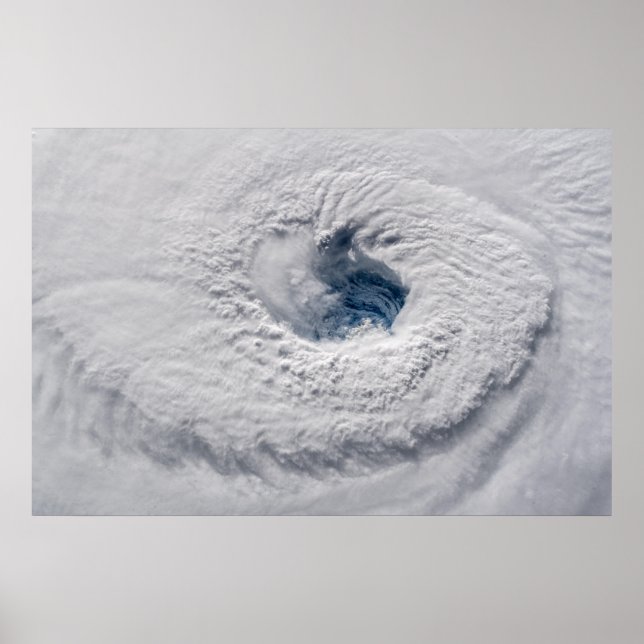 Affiche Ouragan Florence OEil de l'espace (Devant)