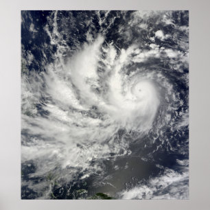 Affiche Ouragan Parme se dirigeant à l'ouest