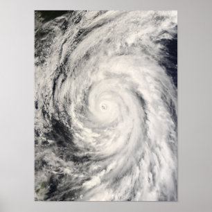 Affiche Ouragan Rammasun en mer philippine