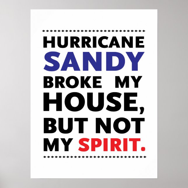 Affiche Ouragan Sandy (Devant)