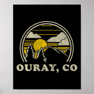 Affiche Ouray Colorado Co T Shirt Vintage Randonnées Monta
