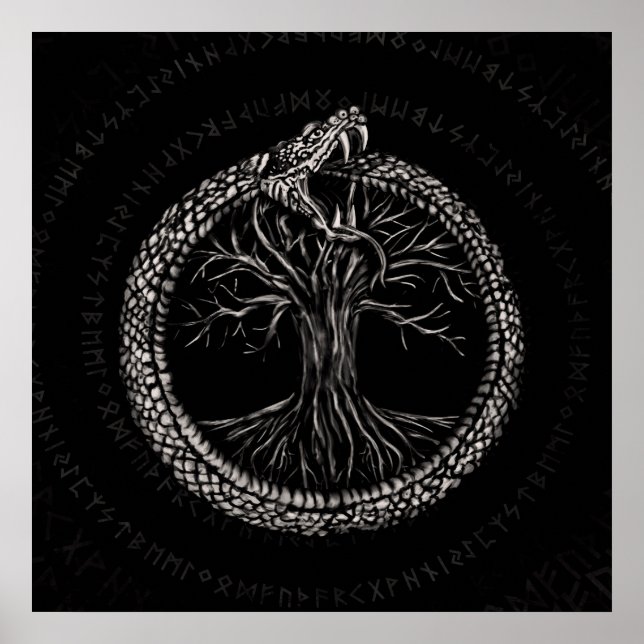 Affiche Ouroboros avec arbre de vie (Devant)