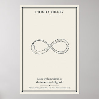 Affiche Ouroboros Serpent de l'Infini avec Marcus Aurelius