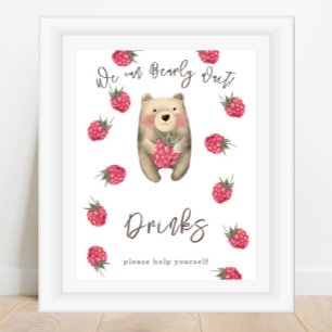 Affiche Ours aquarelle - Boissons