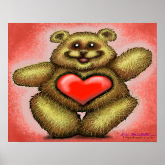 Affiche Ours au coeur
