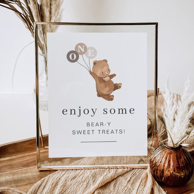 Affiche Ours avec 3 ballons Brown (Créateur téléchargé)