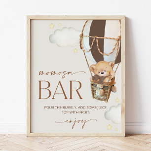 Affiche Ours, Ballotte Brown, Balloon à air chaud, Momosa