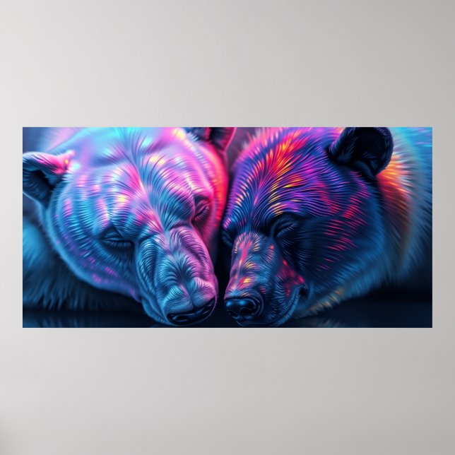 Affiche Ours colorés (Devant)