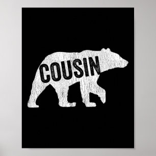 Affiche Ours Cousin Famille de Camping Correspondant Ours 