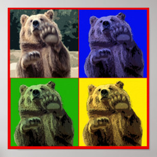 AFFICHE OURS DE 4 M²