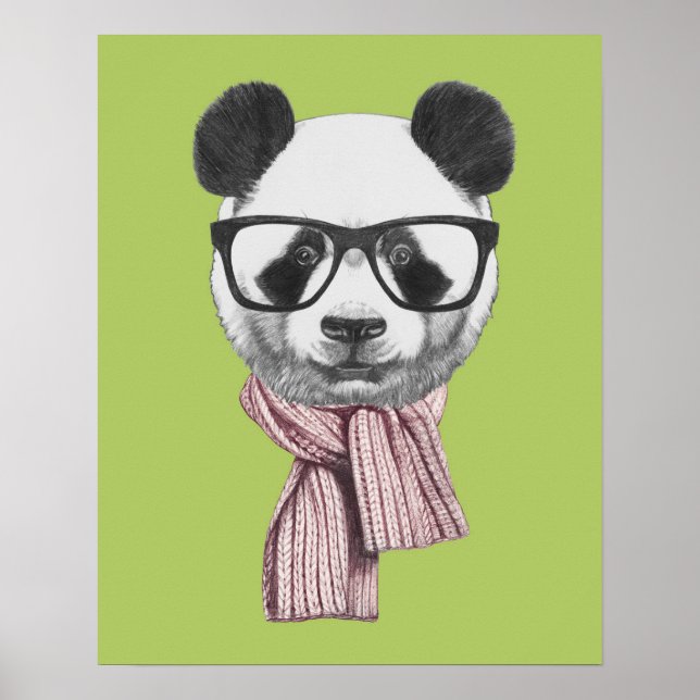 Affiche Ours de panda prêt pour l'hiver (Devant)