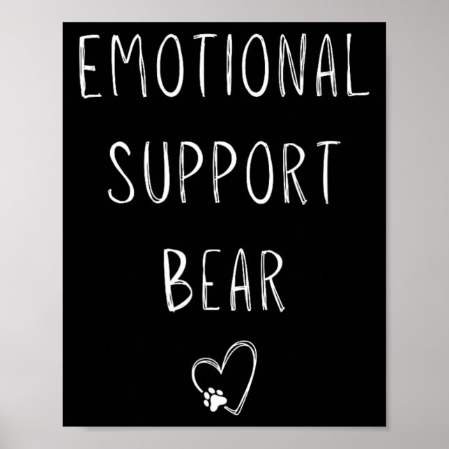 Affiche Ours de soutien émotionnel ! Écharpe à empreinte d (Devant)