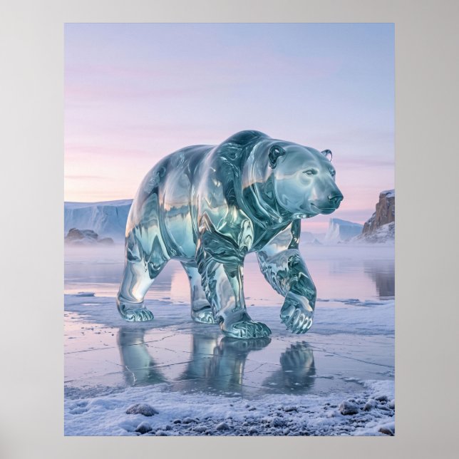 Affiche Ours de verre Aurore arctique (Devant)