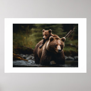 Affiche Ours de Yellowstone