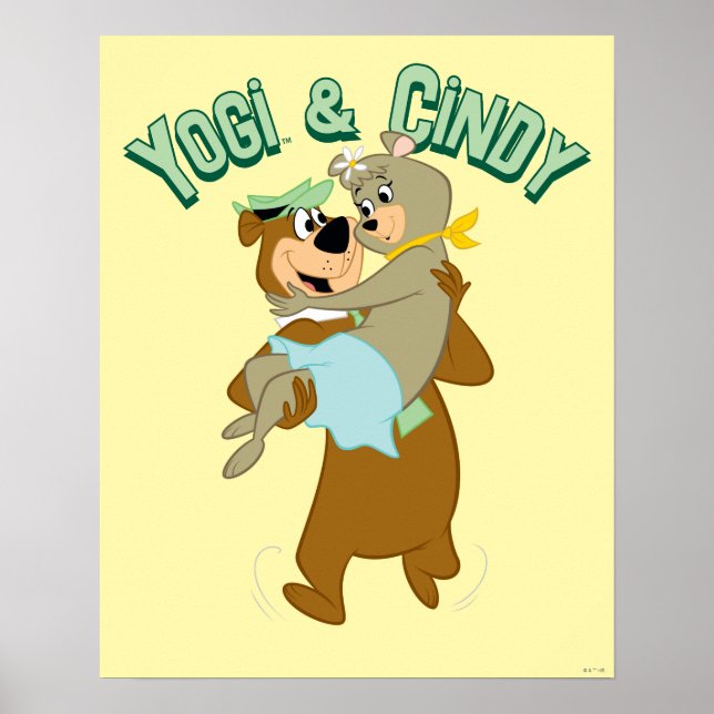 Affiche Ours de Yogi portant un ours de Cindy (Devant)
