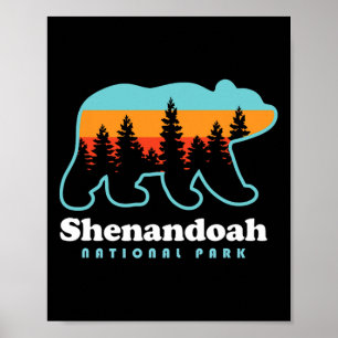 Affiche Ours du Parc national de Shenandoah Vallée de Shen