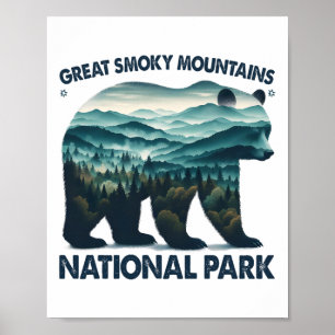 Affiche Ours du Parc national des Great Smoky Mountains Ra