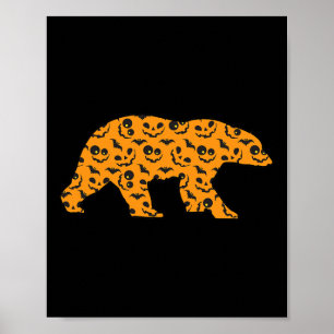 Affiche Ours Easy Halloween tenue Mammifère Animal Lazy Co