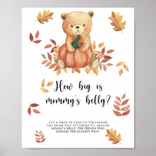 Affiche Ours en citrouille, Quelle est la taille du ventre