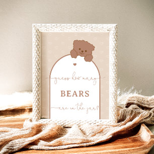 Affiche Ours En Conflit Minimaliste Devine Combien D'Ours