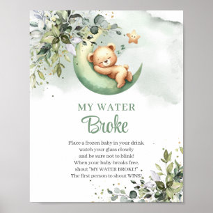 Affiche Ours en peluche au-dessus de la lune My Water Brok