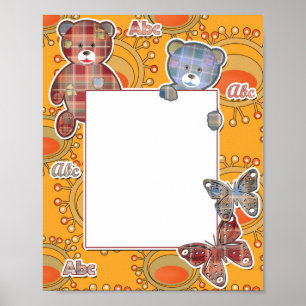 Affiche ours en peluche, bébé