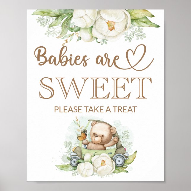 Affiche Ours en peluche bébé ours bébé Les bébés sont doux (Devant)