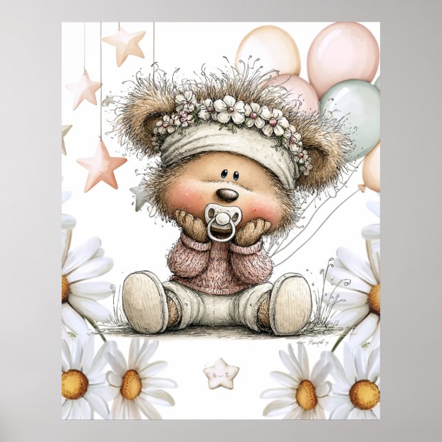Affiche Ours en peluche fantaisiste  (Devant)