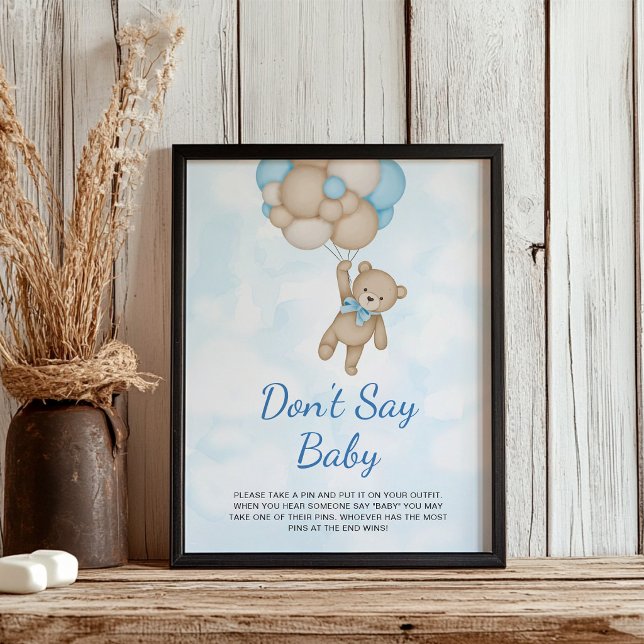Affiche Ours en peluche ne dit pas bébé (Créateur téléchargé)