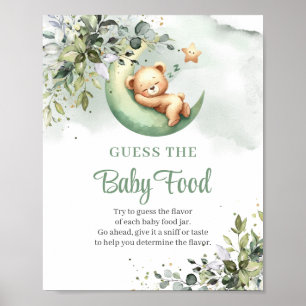 Affiche Ours en peluche neutre genre Guess The Baby Food j