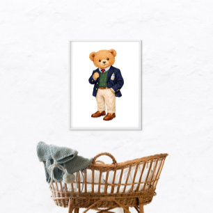 Affiche Ours en peluche Polo élégant Prépa