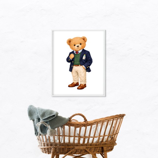 Affiche Ours en peluche Polo élégant Prépa (Créateur téléchargé)
