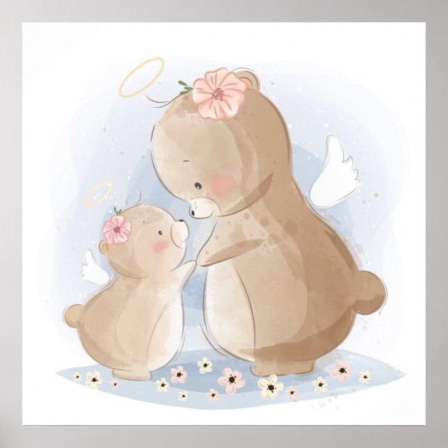 Affiche Ours et bébé (Devant)