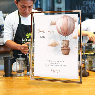 Affiche Ours maman-osa sur le Baby shower de ballon