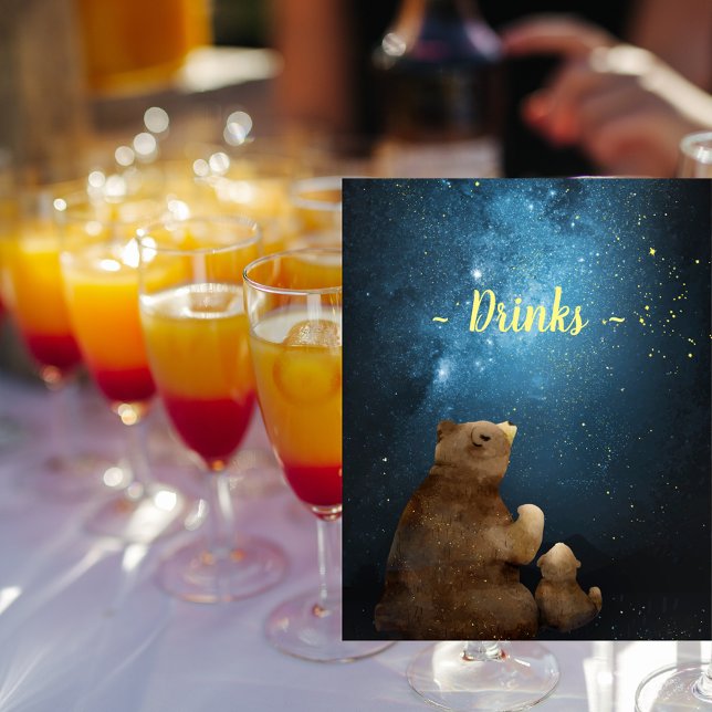 Affiche Ours mignon Twinkle Little Star Boissons (Créateur téléchargé)