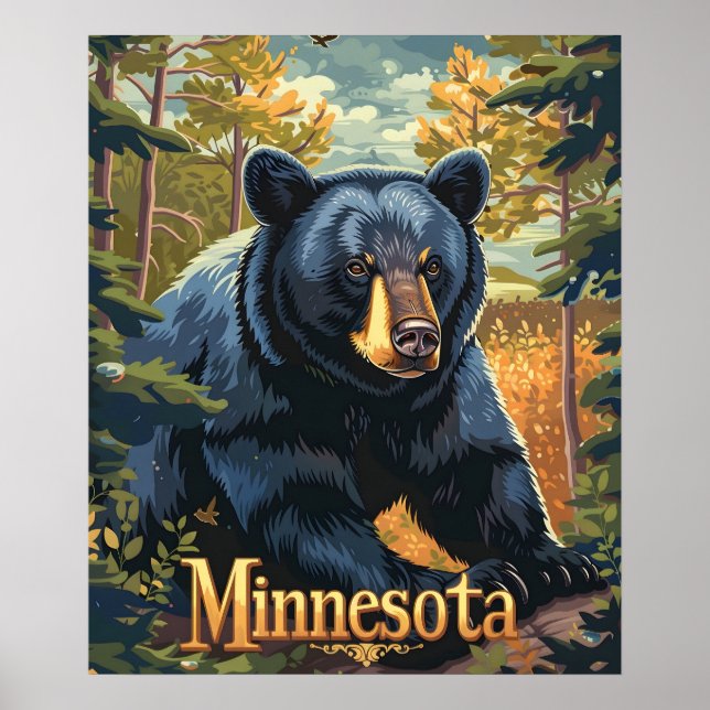 Affiche Ours noir du Minnesota (Devant)
