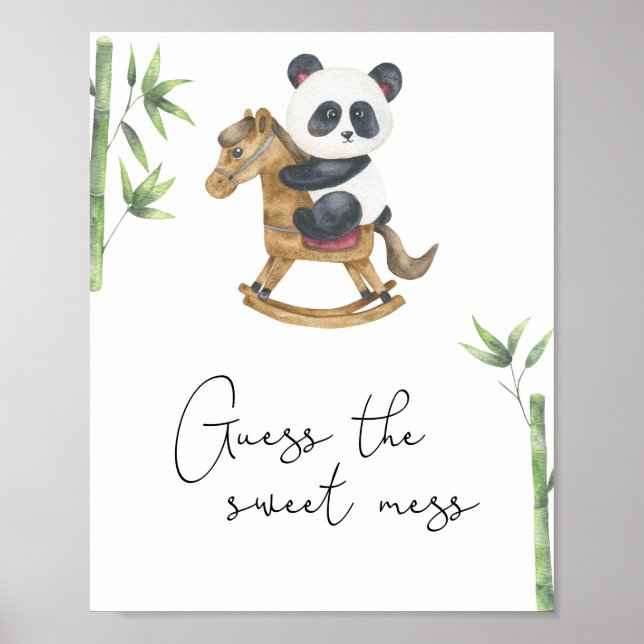 Affiche Ours panda - Devinez le doux désordre (Devant)