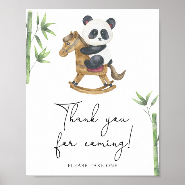 Affiche Ours Panda - Merci d'être venu (Devant)