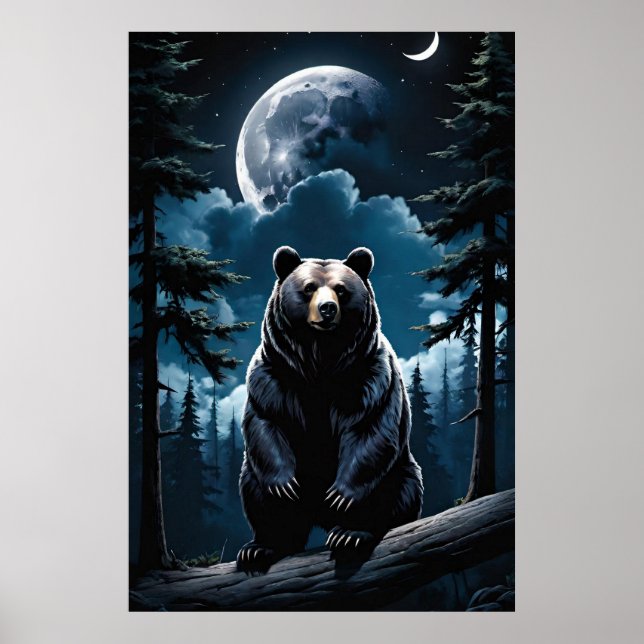 Affiche Ours Pleine lune (Devant)