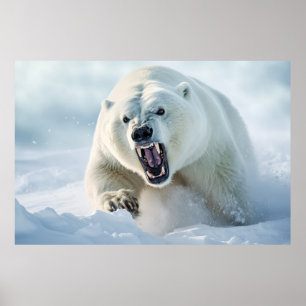 Affiche Ours polaire Animal Nature Majestic Sauvage