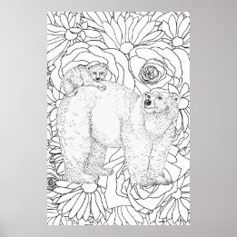 Affiche Ours polaire courageux