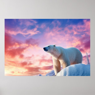 Affiche Ours polaire Nature animal Majestic Wild