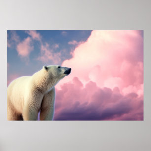 Affiche Ours polaire Nature animal Majestic Wild